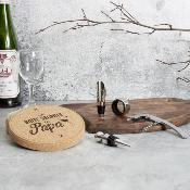 Coffret à Vin La Boîte Secrète de Papa Liège 4 Accessoires Ø 15 cm