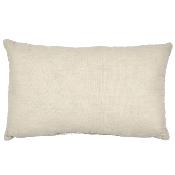 Coussin Rectangulaire Palmier Blanc & Beige Déco Bohème Naturelle 30 x 50 cm