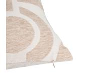 Housse de Coussin Motifs Géométriques Abstraits Beige Naturel & Blanc Cassé 40 × 40 cm 