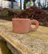 Mug Forme Basse - Blanc / Rose Clair/ Rose Foncé - Céramique - 31 cl 