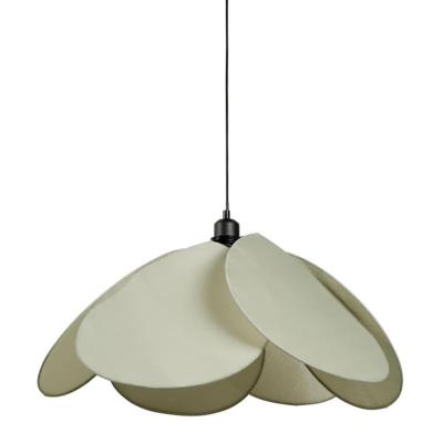 Suspension Pétales Fleur Vert Amande Tissu & Métal D.69 x H.23 cm