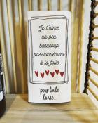 Tablette Chocolat JE T'AIME - Spécial St-Valentin - Chevaliers d'Argouges