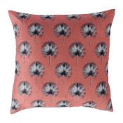 Coussin Rose Brique Fleurs Pissenlit 40 x 40 cm 