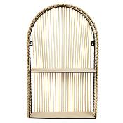 Étagère Murale Rotin Arrondie H.60 cm Fenêtre JAVA