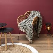 Jeté de Canapé Noir Beige Ethnique 120 x 150 cm Coton Motifs Losanges