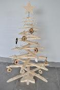 Sapin de Noël Bois Pivotant Fait-main Tendance