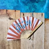 Éventail Dolce Vita – Jaune / Bleu / Rose / Orange - Style Méditerranéen 