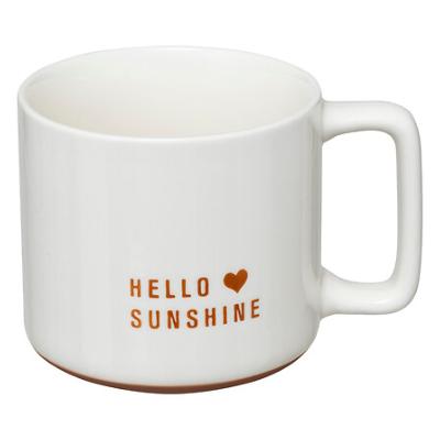 Mug Hello Sunshine Blanc & Terracotta 35 cl