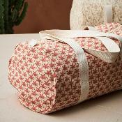 Sac de Voyage Fleur Terracotta & Beige 50 x 26 x 26 cm 