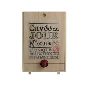 Boîte Cubi de Vin en Bois 3 ou 5 Litres - Bar à Vin, Le Caviste, Cuvée du Jour