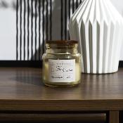 Bougie Parfumée en Pot de Verre avec Couvercle Bois Rétro Chic H.7,1 x Ø 6,1 cm