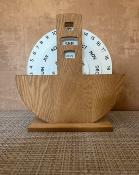 Calendrier Perpétuel Circulaire en Bois et Blanc – H.19,5 x L.7,8 cm Rétro Chic 