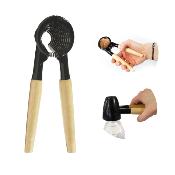 Casse Noix & Ouvre bouteille 2 en 1 - Métal & Bois - Accessoires Cuisine