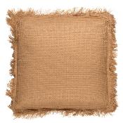 Coussin Ocre Gaufre Ocre 40 x 40 cm déhoussable 