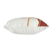 Housse de Coussin Bouclette Poterie Jarre Terracotta Jaune Blanc 40 x 40 cm 