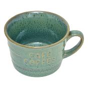 Mug Déjeuner « Café Coffee » Vert – 26 cl - L. 12,2 x H. 6,2 x P. 10 cm