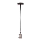 Suspension Cordon Électrique Métal Noir Vintage 