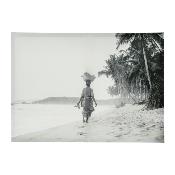 Toile Plage Afrique Photo Noir & Blanc 50 x 70 cm 