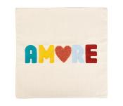 Housse de Coussin AMORE Bouclette Multicolore Beige Gaufré 40 x 40 cm 