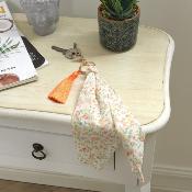 Porte-Clés Foulard avec Pompon Rose, Vert, Orange - Idée Cadeau