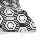 Coussin Grafic Noir et Blanc Motifs Géométriques Déco Tendance