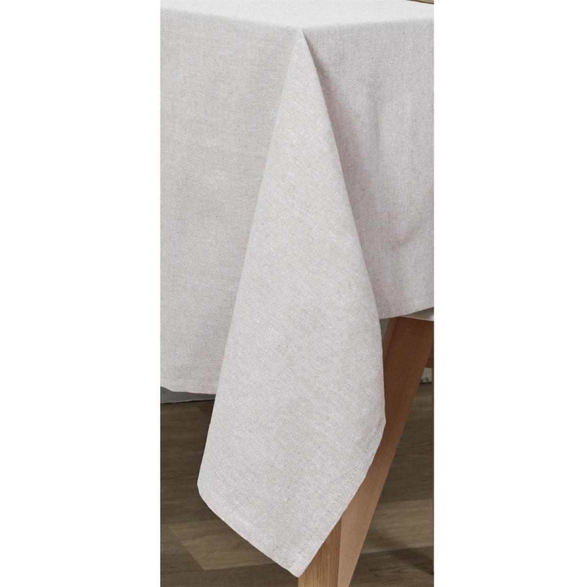 NAPPE RECTANGULAIRE 140X240CM BEIGE UNI