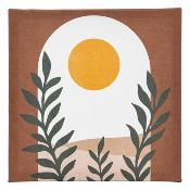 5 Toiles Arche/ Soleil/ Feuille Terracotta Beige Minimaliste  