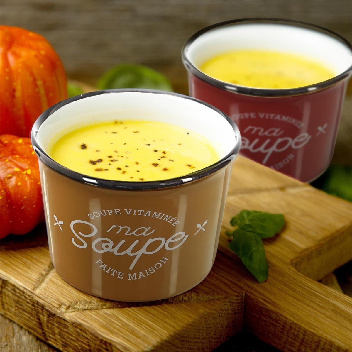 Bol MA SOUPE Céramique 50 cl Jaune, Rouge, Vert