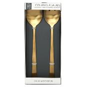 Couverts à Salade Métal Doré Design Chic 21 cm