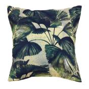 Housse de Coussin Feuilles Palmiers Vertes Exotique Chic 40 x40 cm 