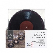 4 Dessous de Verre Vinyle Couleurs Verre Trempé Ø 10 cm 