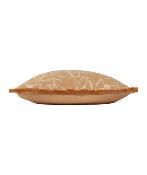 Housse de Coussin Bohème Terracotta Feuillages Blancs 45 x 45 cm 