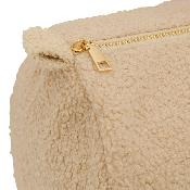 Sac de Voyage AMORE Bouclette Beige Nude Corail 50 x 26 x 26 cm 