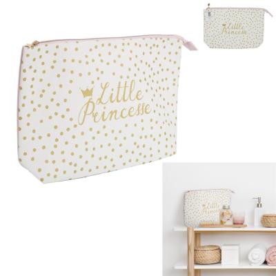 Trousse de Toilette Rose/Blanc/Doré Little Princesse Fille 37 x 23 x 10 cm 