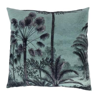 Coussin Palmier Vert Vintage 40 x 40 cm Tropical Chic 