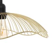 Suspension Ondulée Métal Filaire Dorée Ø 34 cm 