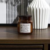 Bougie Parfumée en Pot de Verre avec Couvercle Bois Rétro Chic H.7,1 x Ø 6,1 cm