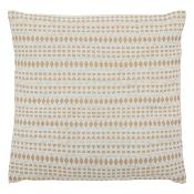 Coussin Jacquard Beige Lin Ethnique 38 x 38 cm 