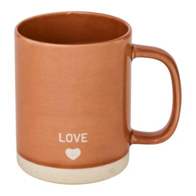Mug LOVE Terracotta / Beige en céramique – 42 cl 