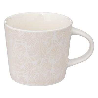 Mug Rose Poudrée Feuilles Tropicales 32 cl