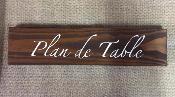 Panneau en Bois "Plan de Table" 40 x 10 cm 