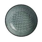 Saladier Porcelaine Blanc Vert Noir Ø 25.5 cm Motifs Graphiques