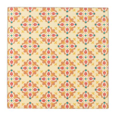 Dessous de Plat Terracotta Carreau de Ciment Verre Trempé 25 x 25 cm
