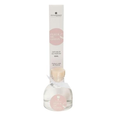 Diffuseur Parfum Fleur de Coton 50 ml Ruban Blanc 