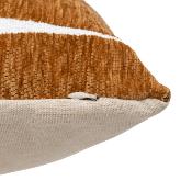 Housse de Coussin Rectangulaire Toute Douce aux Motifs Géométriques Marron & Blanc – 50 x 30 cm 