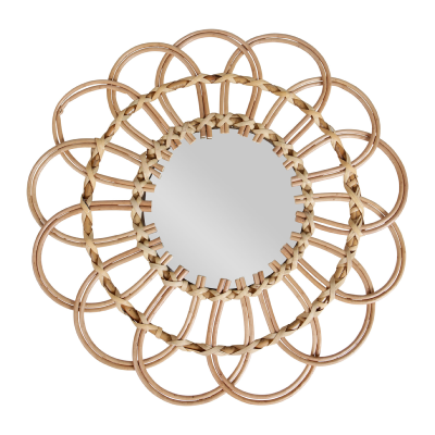 Miroir Rosace Saule Naturel ø 50 cm