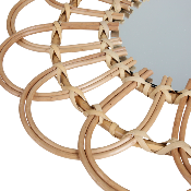 Miroir Rosace Saule Naturel ø 50 cm