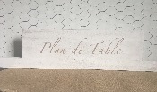 Panneau en Bois "Plan de Table" 40 x 10 cm 
