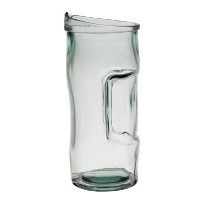 Pichet Design Verre Recyclé Transparent 1Litre35 Fabrication Artisanale Espagne