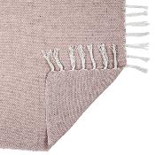 Jeté de Canapé Rose Pâle 125 x 150 cm Motifs Chevrons Jacquard Franges